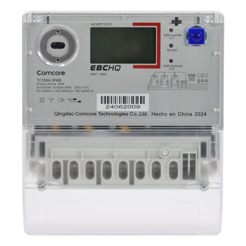 Medidor Electrónico Trifásico KW/H Clase 1.KVAR/H Clase 2. 3X120/208V. 5 (100) A. - Imagen 2