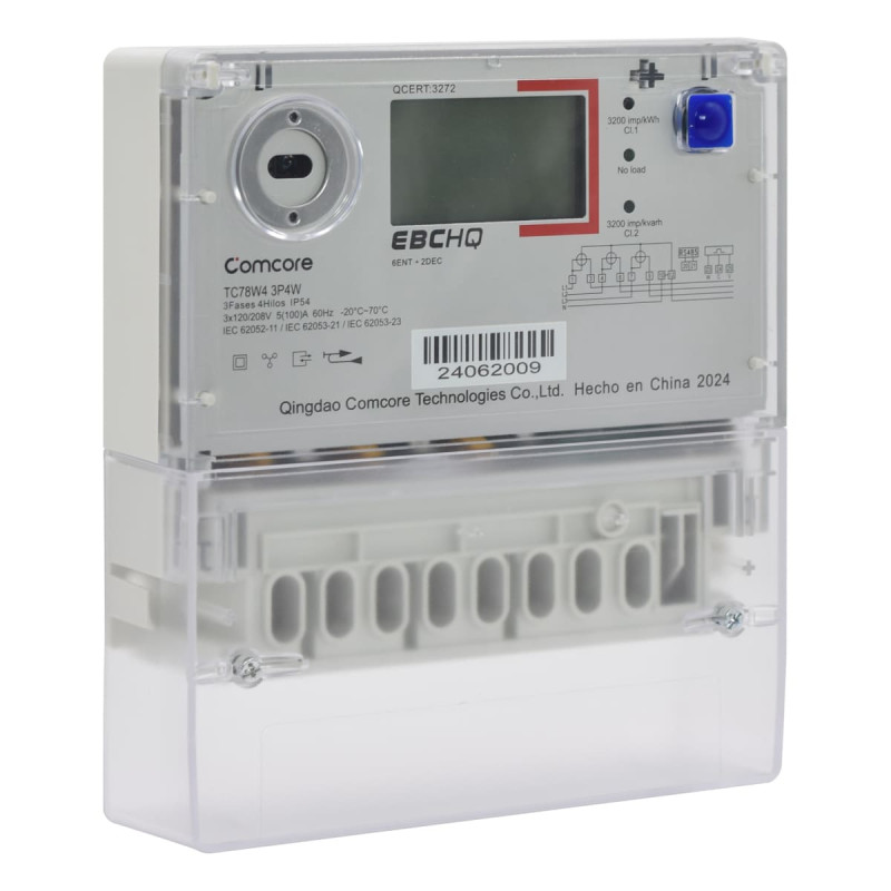 Medidor Electrónico Trifásico KW/H Clase 1.KVAR/H Clase 2. 3X120/208V. 5 (100) A.