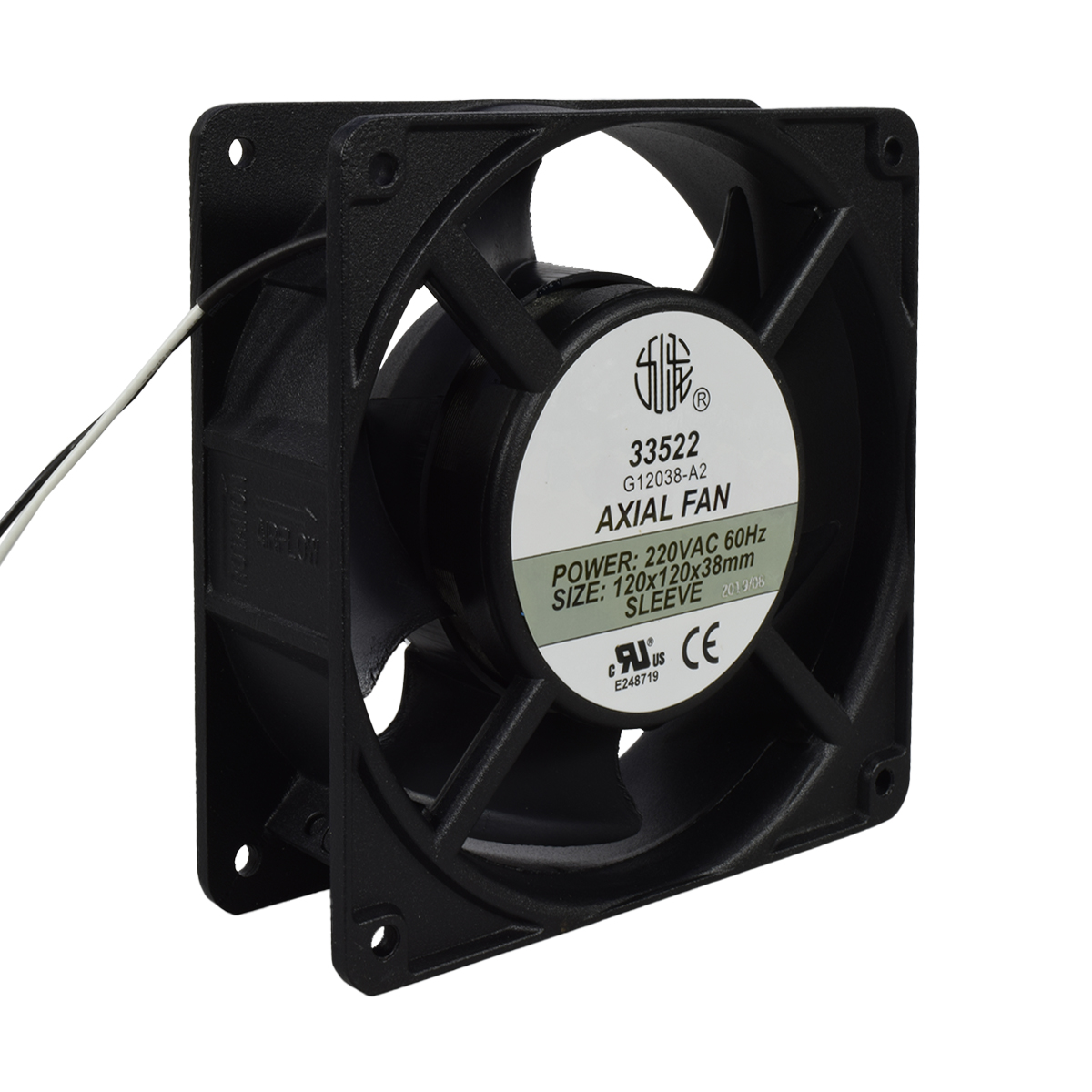 Ventilador Axial 120X120X38mm 200-240VAC Buje UL | EBCHQ