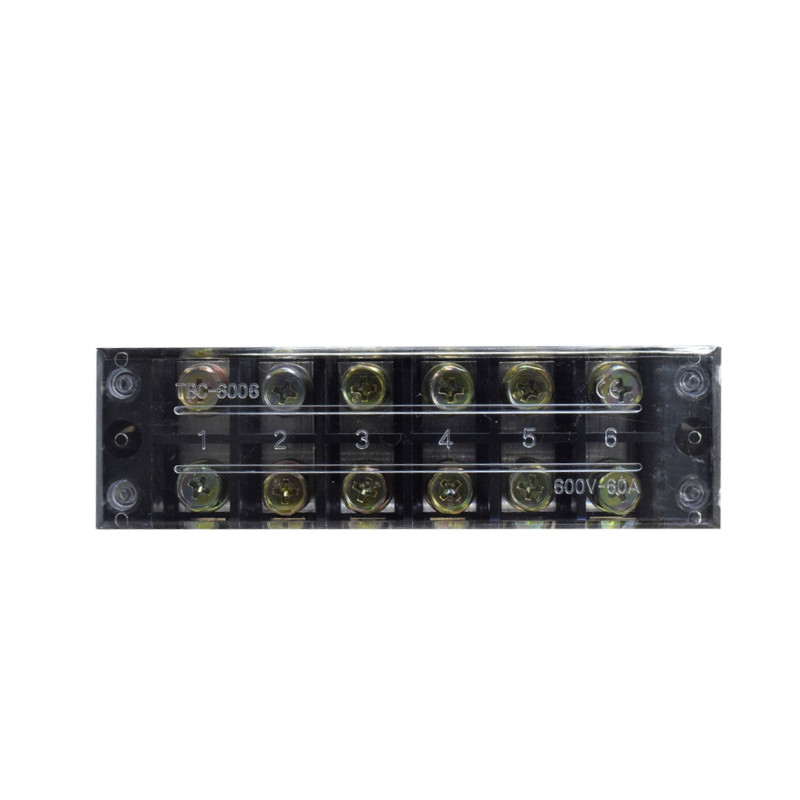 Regleta TB Con Tapa 6P 60A/600V X 10 Unid - Imagen 3